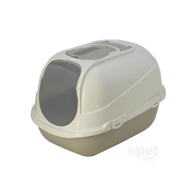Moderna Mega Comfy-Zatvoreni toalet za mačke-Warm Gray 65.7x49.3x45.7